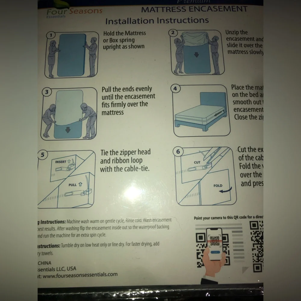 TWIN XL Bed bug enclosed mattress cover Perfect for dorm beds
